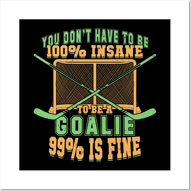 Ice Hockey Goalie Goaltender Gift Wall Art by Dolde08